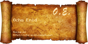 Ochs Enid névjegykártya